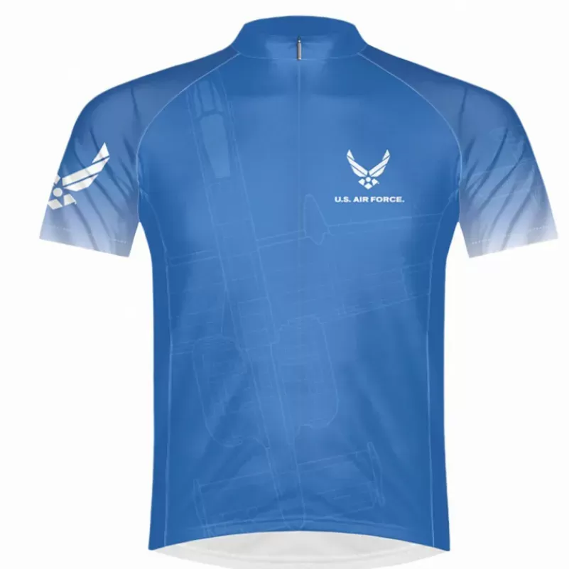 Primal Wear Air Force Aim High Men's Sport Cut Full Zip Short Sleeve Cycling Jersey #Aim High Airforce