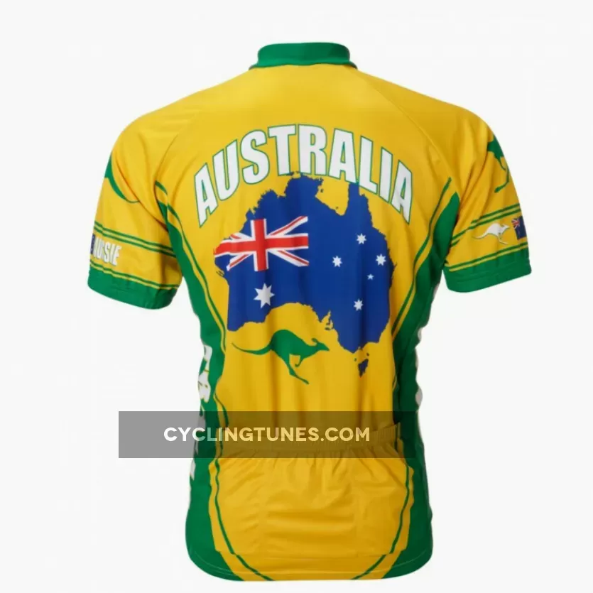 Australia country pride Short sleeve 15 zip men's cycling jersey