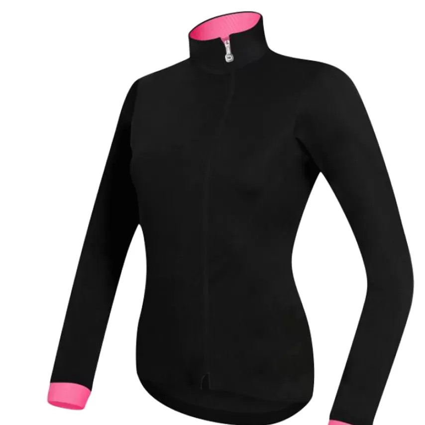 Dotout Robin woman long sleeves jersey - Black fuchsia A18W560904