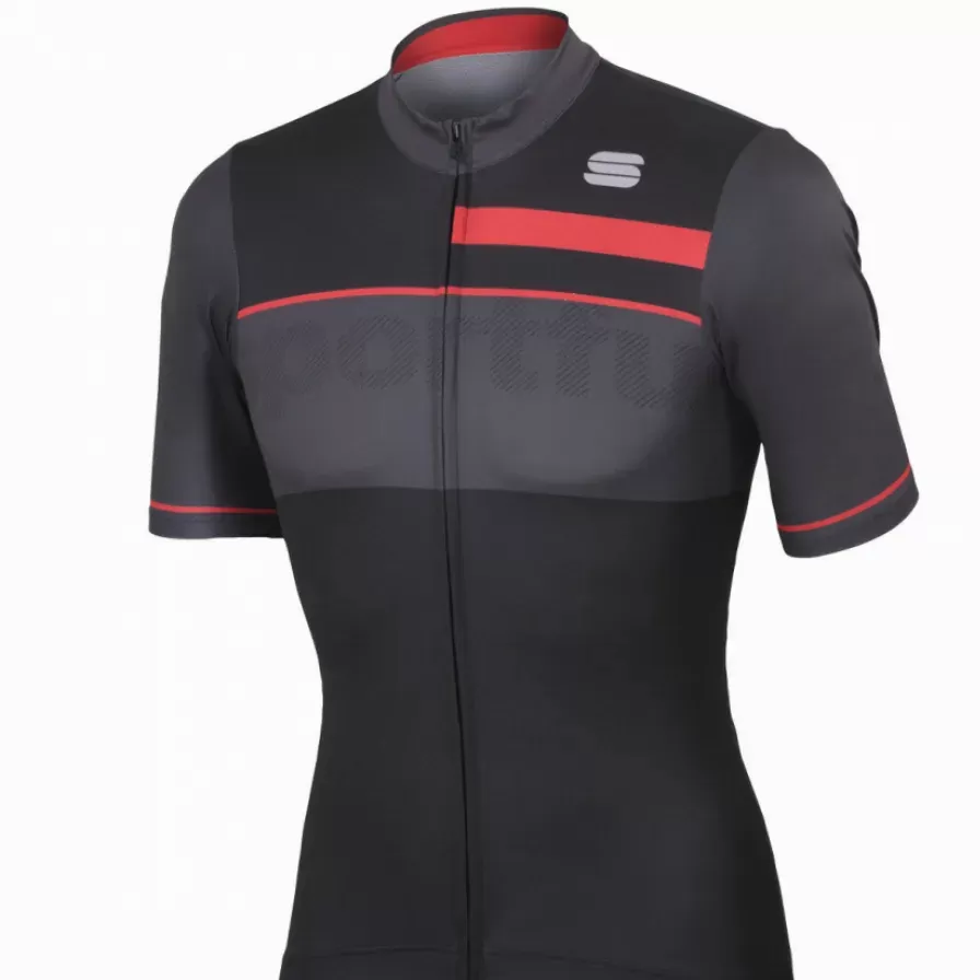 Sportful Squadra Corse jersey - Black anthracite red