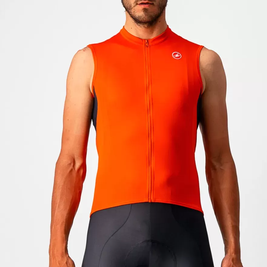 Castelli Entrata 6 Sleeveless Jersey - Red Outlet