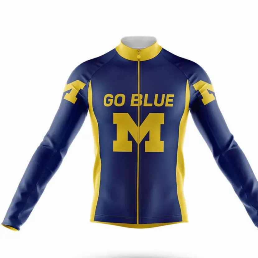 Go Blue Long Sleeve Cycling Jersey